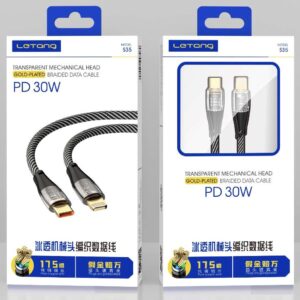 Transparent Mechanical Braided Head Data Cable TPC to TPC