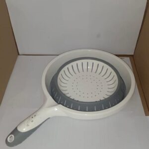 Creative Kitchen 3390 Colander, Plastic, Grey, White