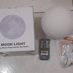 LOGROTATE Moon Lamp, 3D Printing 2 Colors RGB Led Moon
