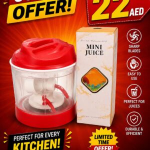 Manual 3 blade chopper with mini electric juicer
