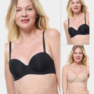 2 Pack Solid Push-Up Bras