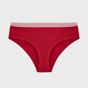 Typography Striped Waistband Hipster Briefs