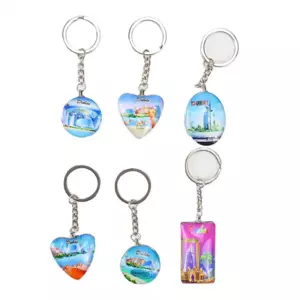Dubai Design Souvenir Travel Keychain Acrylic keyrings-...