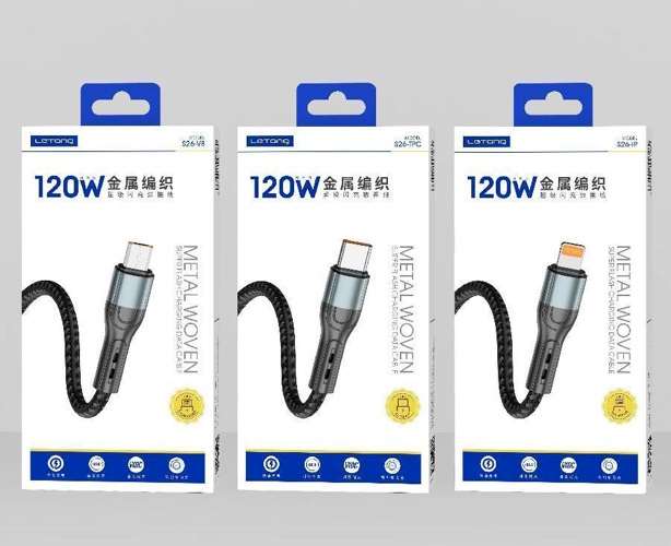 Metal Woven 120W (S26) Cable MICRO - TPC - LIGHTNING