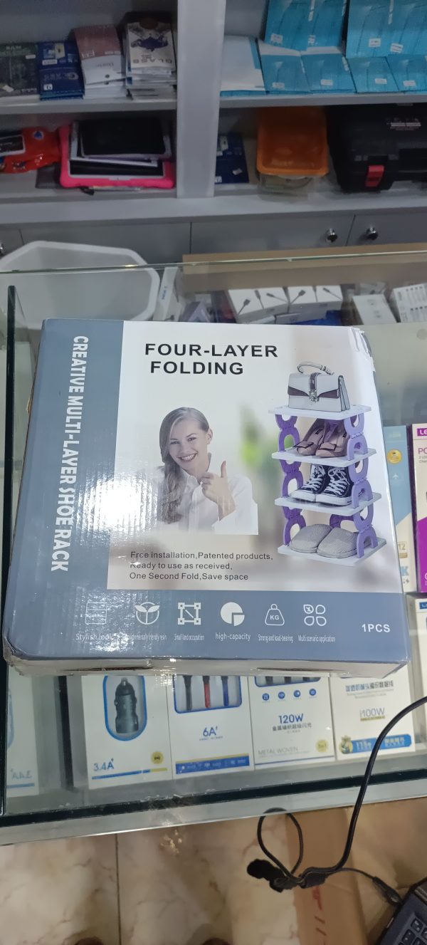 Four Layer folding shoe rack