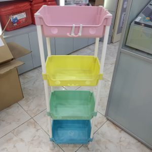 Four layer rack with wheels