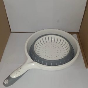Creative Kitchen 3390 Colander, Plastic, Grey, White