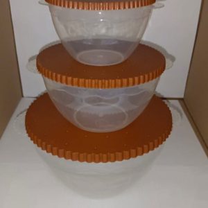 3 Pcs food round shaped food container