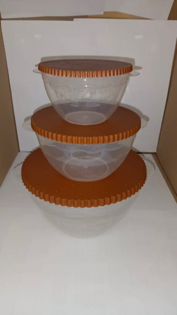 3 Pcs food round shaped food container