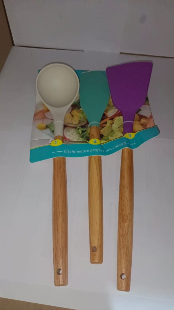 3 Silicon Cooking Spoon Set