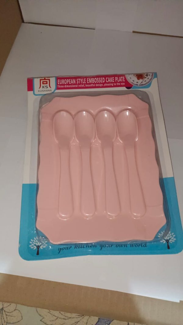 Feeding Plate with 4 Spoons