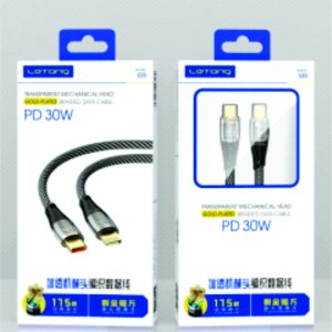 Transparent Mechanical Braided Head Data Cable TPC to TPC